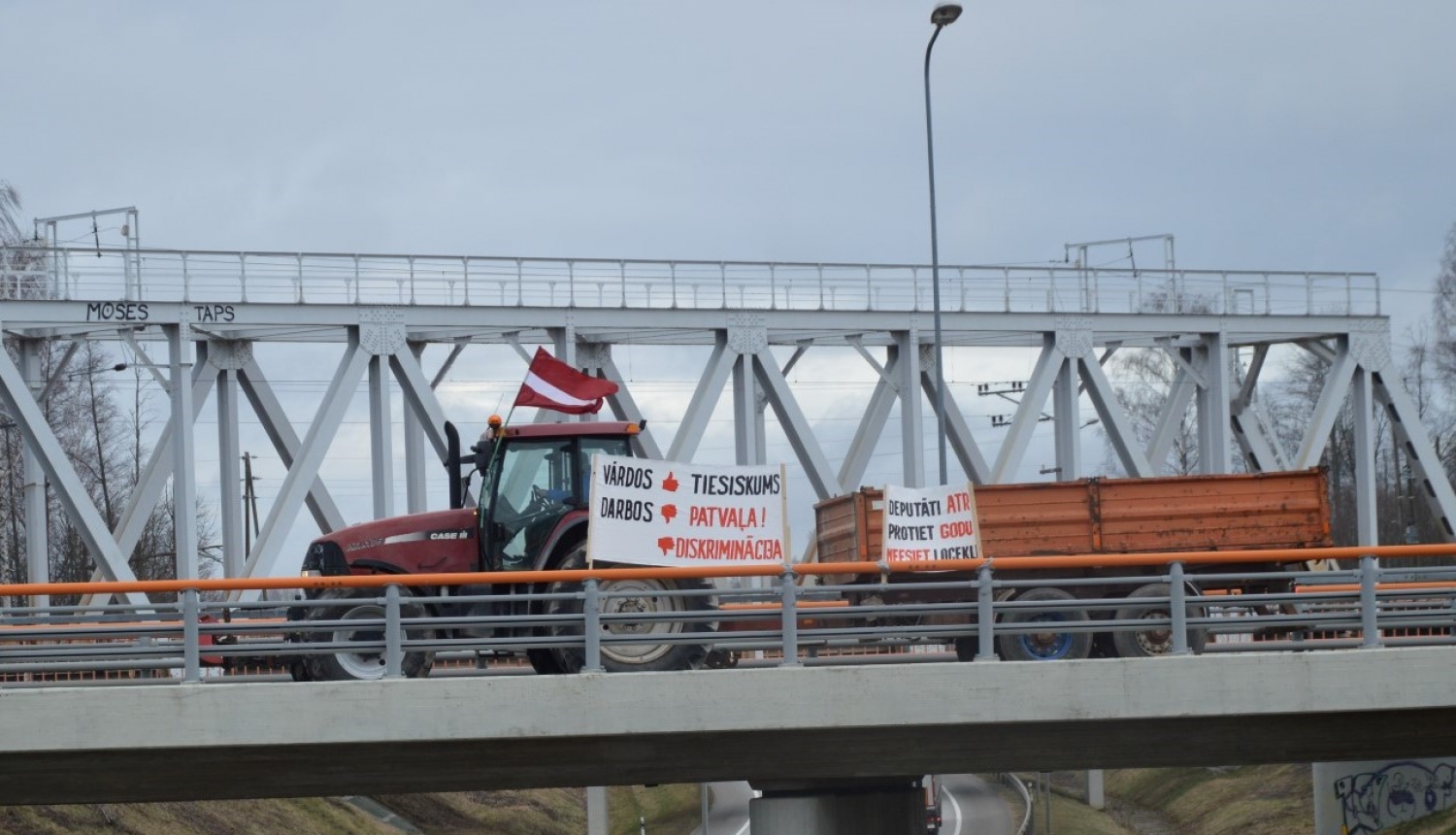 Limbažu novada lauksaimnieki un uzņēmēji piedalās protesta akcijā