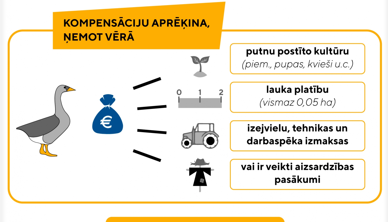 Kompensāciju aprēķināšana par nemedījamo un migrējošo sugu nodarītajiem zaudējumiem turpmāk objektīvāka