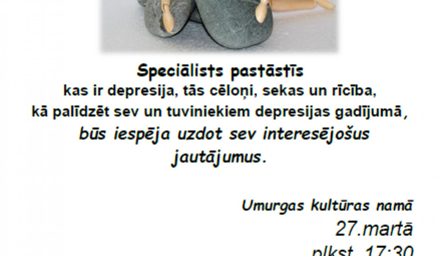 27.martā aicinām uz tikšanos ar Limbažu slimnīcas psihologu Ilzi Lismani