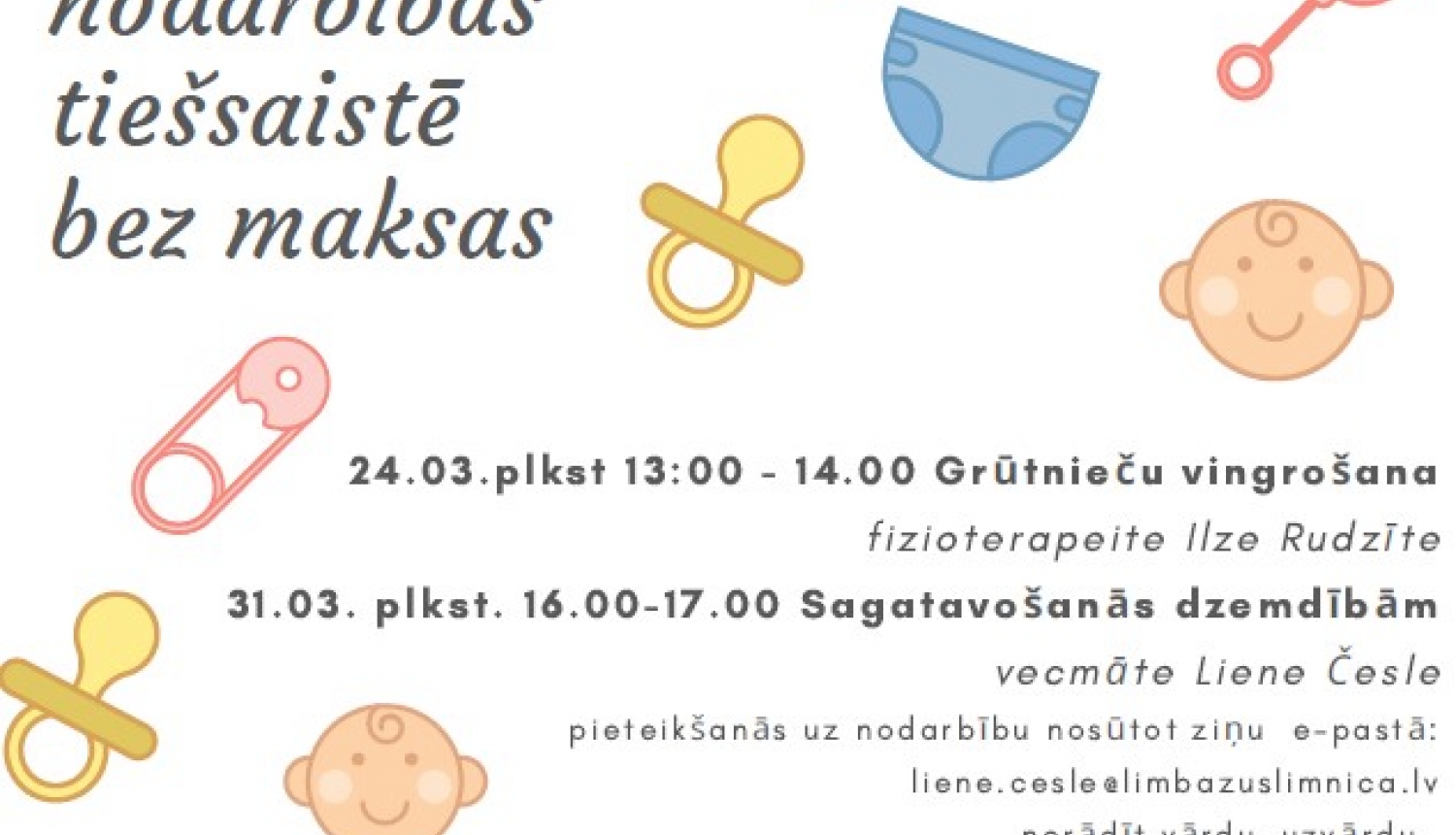 Jauno māmiņu pirmsdzemdību nodarbības tiešsaistē!