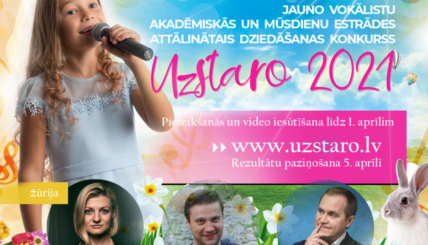 Līdz 1.aprīlim piesakies Latvijas jauno vokālistu attālinātajam konkursam "UZSTARO" Līdz 1.aprīlim piesakies Latvijas jauno vokālistu attālinātajam konkursam "UZSTARO"