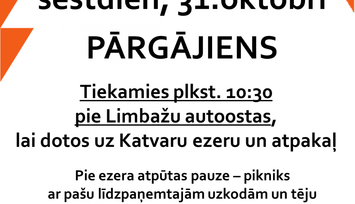 OC "Limbaži" organizē pārgājienu uz Katvaru ezeru